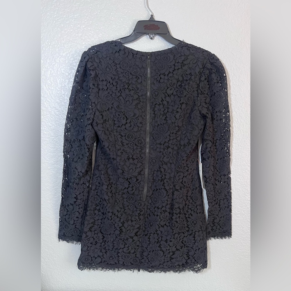 Bardot Women's Faedra Dress Size Black Long Sleeve Floral Lace Dress Size M - Picture 5 of 12